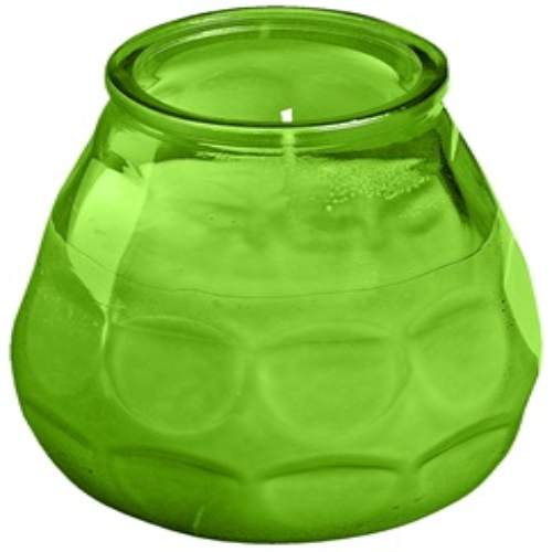 Twilight Glass filled Candles Green (6)
